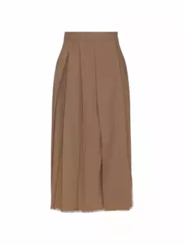 Плиссированная юбка миди Lvir, бежевый