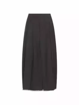 Плиссированная юбка миди Lvir, черный