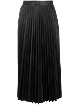 Плиссированная юбка миди MM6 Maison Margiela, черный