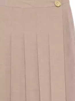 Плиссированная юбка миди на пуговицах Fabiana Filippi, нейтральный