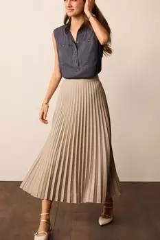 Плиссированная юбка миди Next