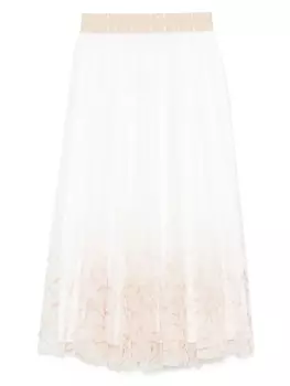 Плиссированная юбка миди Peserico, белый