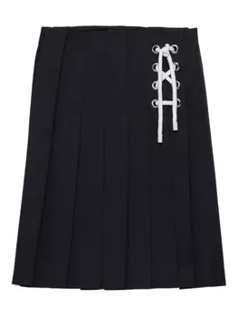 Плиссированная юбка миди Prada, синий