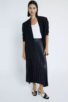 Плиссированная юбка миди River Island, черный