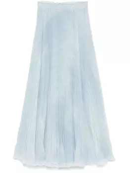 Плиссированная юбка миди с кружевом Ermanno Scervino, синий