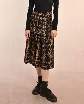 Плиссированная юбка-миди с принтом Molly Bracken, цвет Kaki