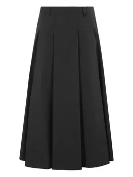 Плиссированная юбка миди Seventy, черный