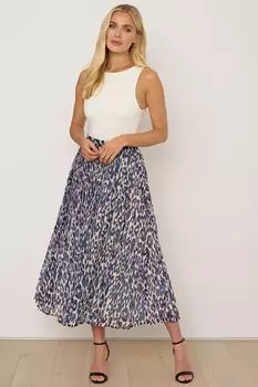 Плиссированная юбка миди Sira Society 8, мультиколор
