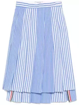 Плиссированная юбка миди THOM BROWNE, синий