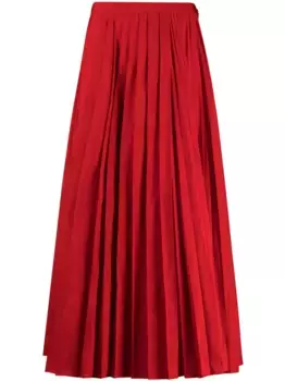 Плиссированная юбка миди VALENTINO GARAVANI, красный