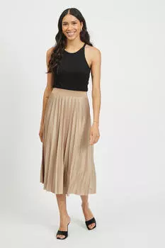 Плиссированная юбка миди Vila, серый