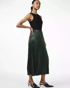Плиссированная юбка миди Yas, зеленый