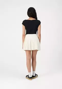 Плиссированная юбка MINI SKORT Abercrombie & Fitch, кремовый