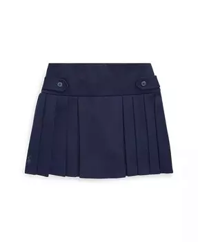 Плиссированная юбка-понте для больших девочек Polo Ralph Lauren, синий