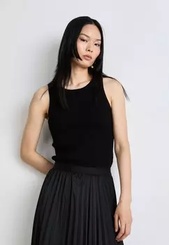 Плиссированная юбка PULL SKIRT DKNY, черный