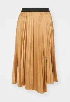 Плиссированная юбка PULL SKIRT DKNY, коричневый