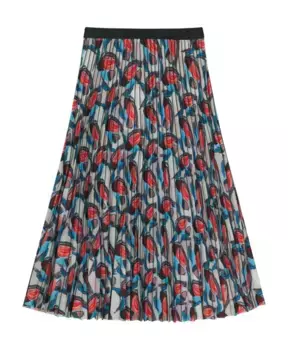 Плиссированная юбка с абстрактным принтом Munthe, мультиколор