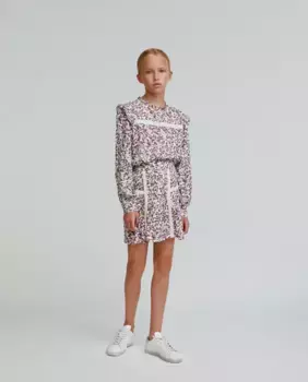 Плиссированная юбка с кружевной деталью Scalpers, фиолетовый