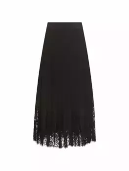 Плиссированная юбка с кружевом Dolce&Gabbana, черный
