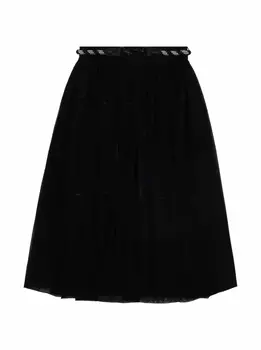 Плиссированная юбка с логотипом DKNY