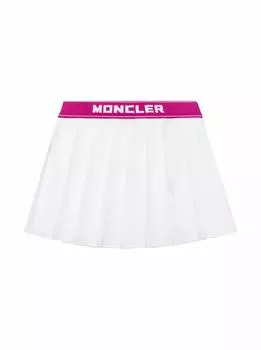 Плиссированная юбка с логотипом Moncler