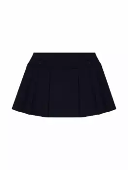Плиссированная юбка с логотипом Ralph Lauren, тёмно-синий