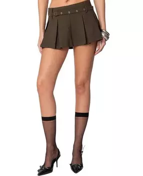 Плиссированная юбка с поясом Edicted Erynne Edikted, зеленый