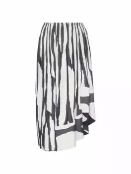 Плиссированная юбка с принтом Lanvin, мультиколор
