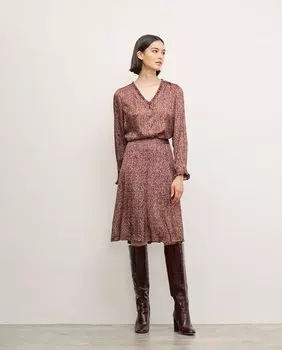 Плиссированная юбка с принтом Lasserre, мультиколор