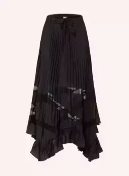 Плиссированная юбка с сеткой Claudie Pierlot, черный