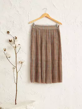 Плиссированная юбка с узором LCW Vision