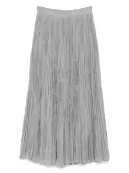 Плиссированная юбка с жатым эффектом TOTEME, серый
