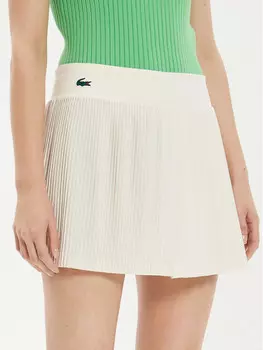 Плиссированная юбка стандартного кроя Lacoste, экрю