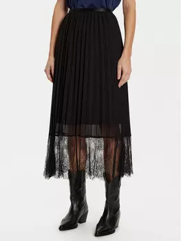 Плиссированная юбка стандартного кроя Morgan, черный