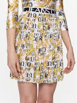 Плиссированная юбка стандартного кроя Versace Jeans Couture, белый