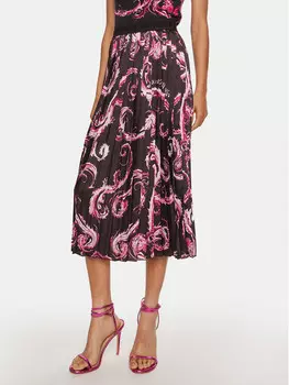 Плиссированная юбка стандартного кроя Versace Jeans Couture, черный