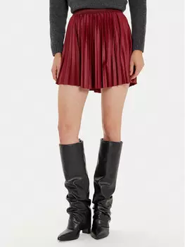 Плиссированная юбка стандартного кроя Vila, красный