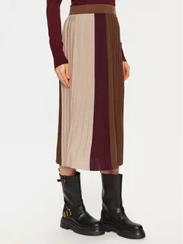 Плиссированная юбка стандартного кроя Weekend Max Mara, бежевый