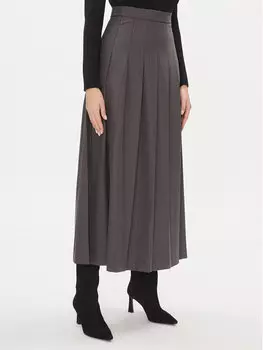 Плиссированная юбка свободного кроя Maryley, серый