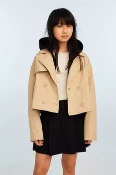 Плиссированная юбка-трапеция H&M, черный