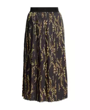 Плиссированная юбка Versace Jeans Couture, черный