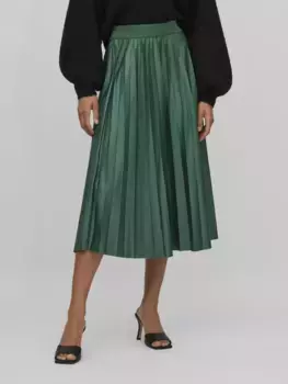 Плиссированная юбка Vila "VINITBAN SKIRT - NOOS", цвет Pineneedle
