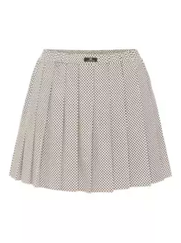 Плиссированная юбка в горох Elisabetta Franchi, нейтральный
