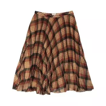 Плиссированная юбка в клетку Dries Van Noten Sax, Многоцветная