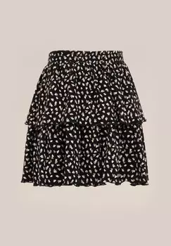 Плиссированная юбка WE Fashion, черный
