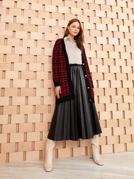 Плиссированная Женская юбка с эластичной резинкой на талии LCWAIKIKI Classic