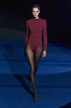 Плиссированное боди ZARA, бордовый