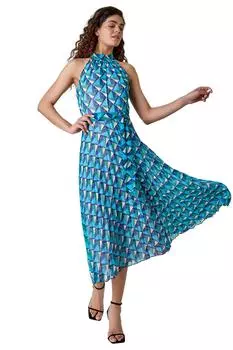 Плиссированное миди L-Geo Roman, синий