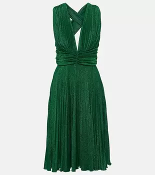 Плиссированное мини-платье Dolce&Gabbana, зеленый