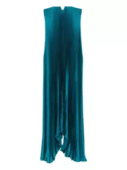 Плиссированное платье без бретелек L'IDE, синий